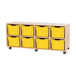 Mobile Quad Tray Unit 8 Extra Deep