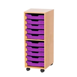 Mobile Single Tray Storage Unit 10 Trays