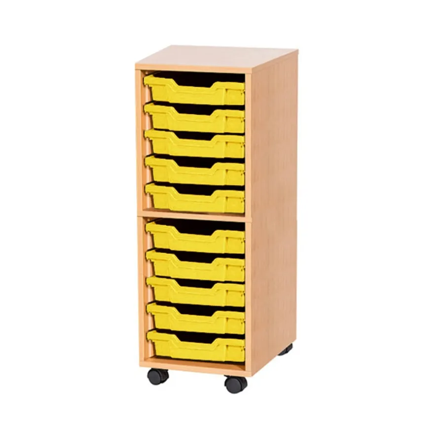 Mobile Single Tray Storage Unit 10 Trays