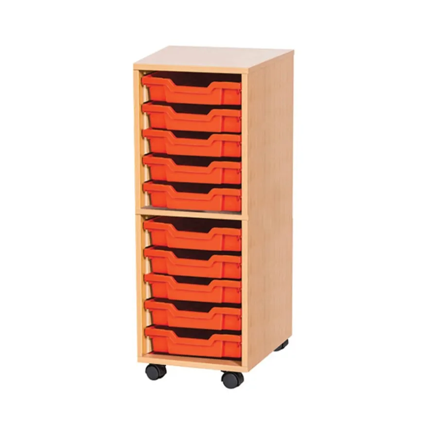 Mobile Single Tray Storage Unit 10 Trays