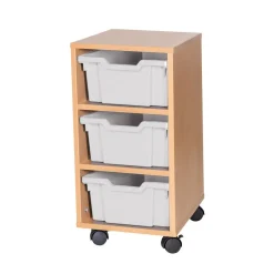 Mobile Tray Storage Unit 3 Deep Trays
