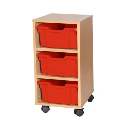Mobile Tray Storage Unit 3 Deep Trays