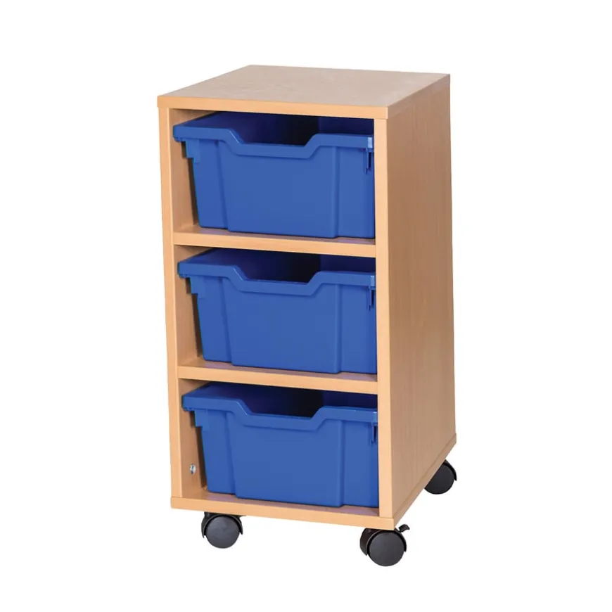 Mobile Tray Storage Unit 3 Deep Trays