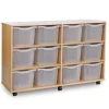 Mobile Tray Storage Unit W/ 12 Extra Deep Trays