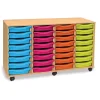 Mobile Tray Storage Unit With 32 Shallow Trays