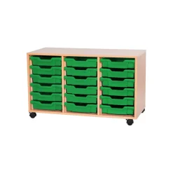 Mobile Triple Tray Storage Unit 18 Trays