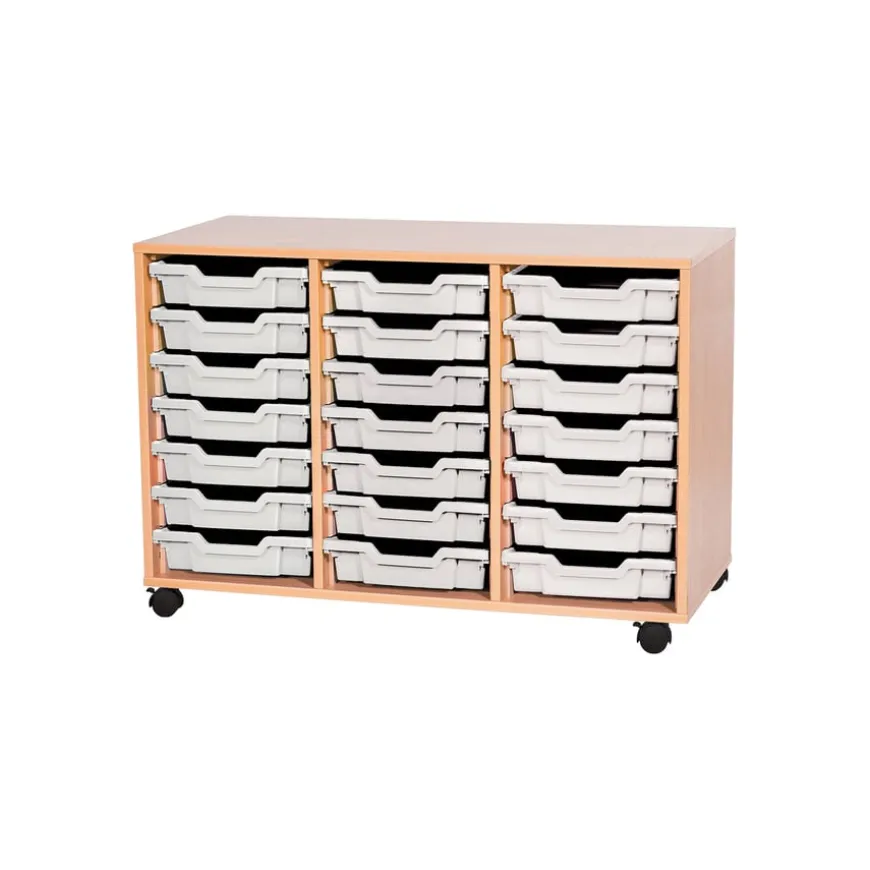Mobile Triple Tray Storage Unit 21 Trays