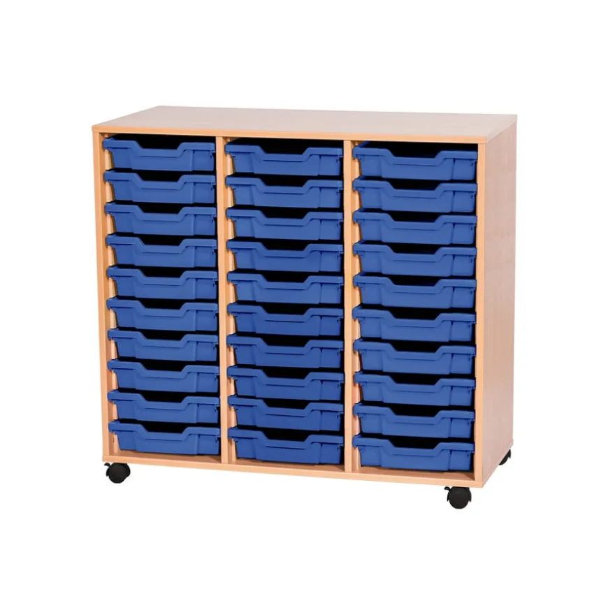 Mobile Triple Tray Storage Unit 30 Trays