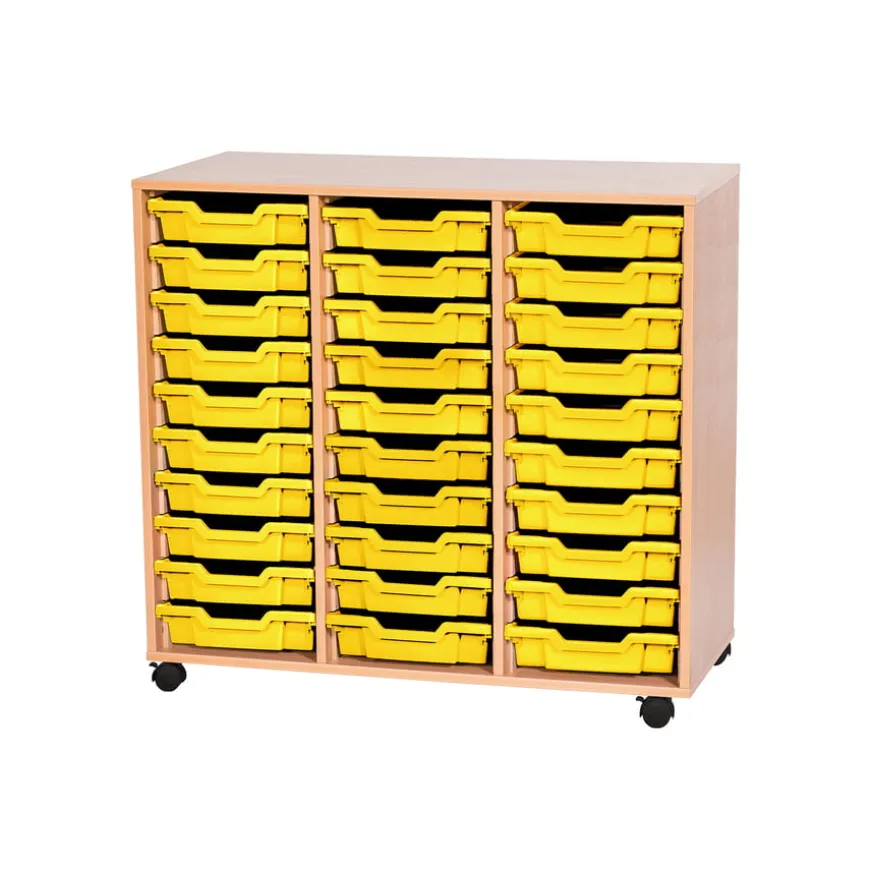 Mobile Triple Tray Storage Unit 30 Trays