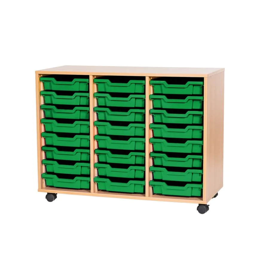 Mobile Triple Tray Storage Unit 24 Trays