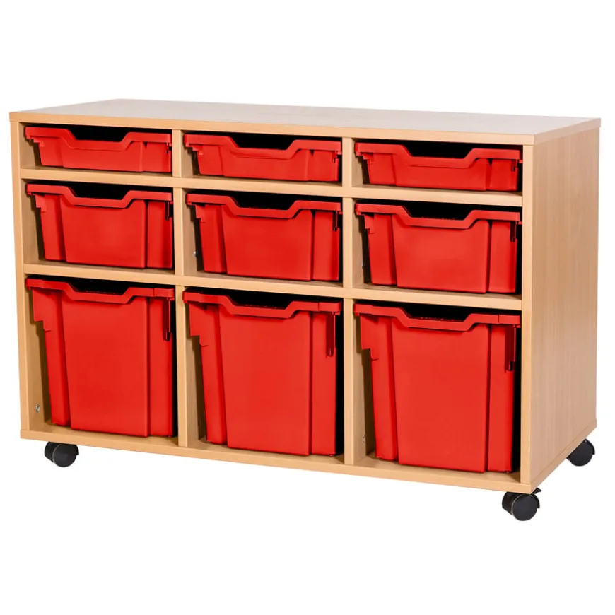 Mobile Triple Tray Unit Combination 9