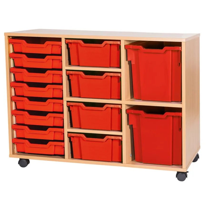 Mobile Triple Tray Unit Combination 14