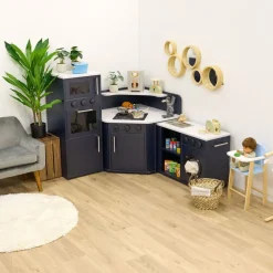 Modern Living Corner Packaway Kitchen Navy