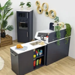 Modern Living Corner Packaway Kitchen Navy
