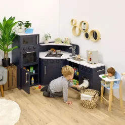 Modern Living Corner Packaway Kitchen Navy