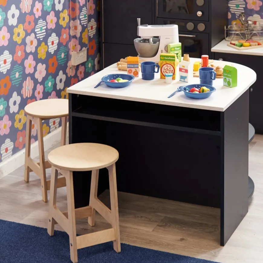 Modern Living Kitchen Island Set Navy