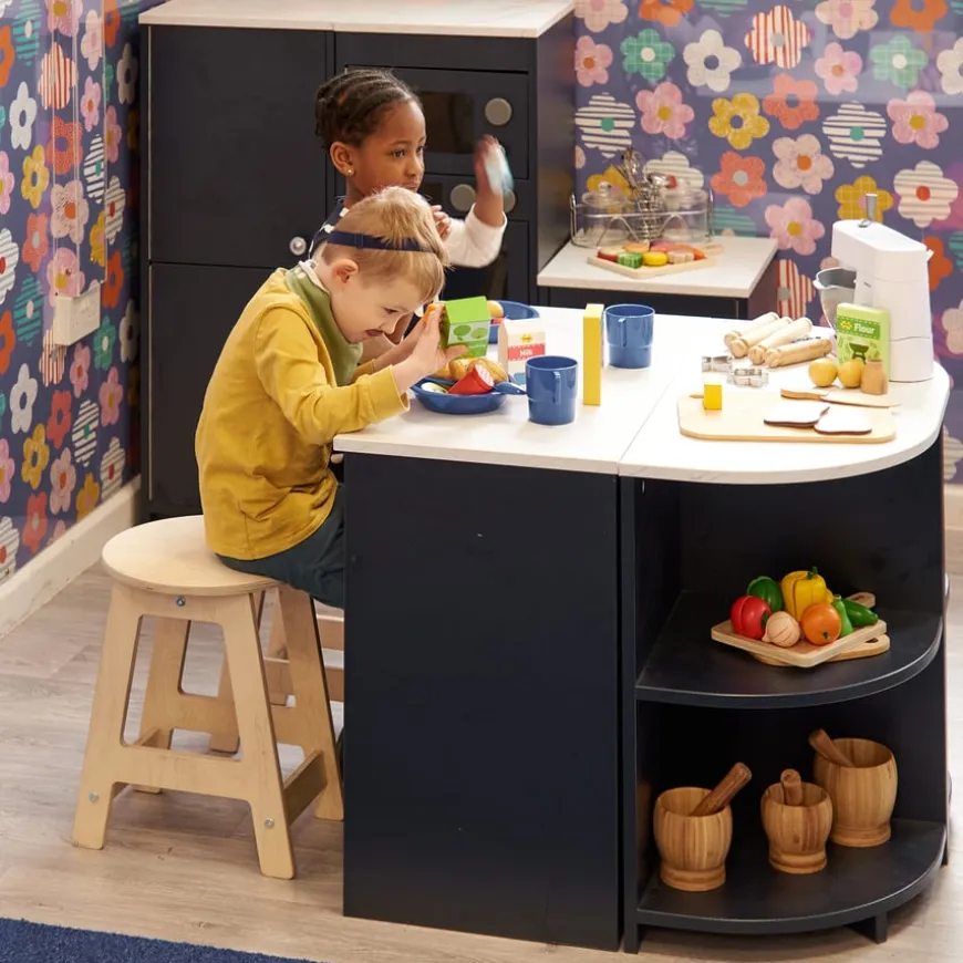 Modern Living Kitchen Island Set Navy