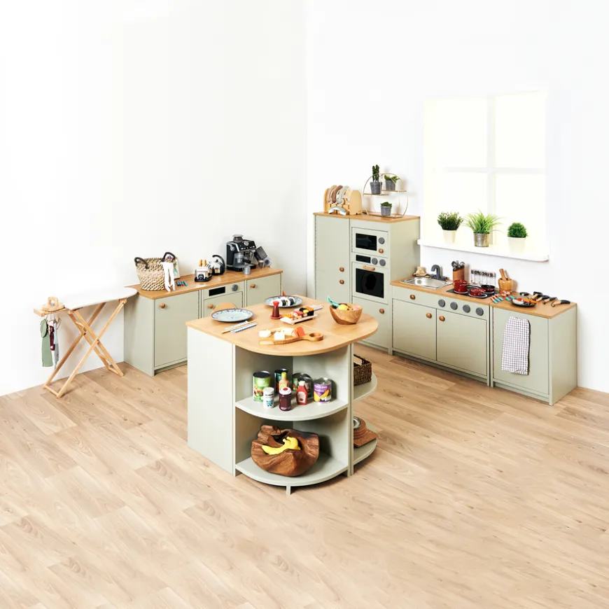 Modern Living Kitchen Island Set Sage