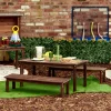 Modern Living Outdoor Table with Benches