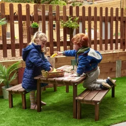 Modern Living Outdoor Table with Benches
