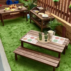 Modern Living Outdoor Table with Benches