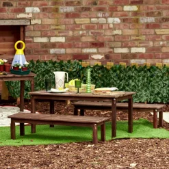 Modern Living Outdoor Table with Benches