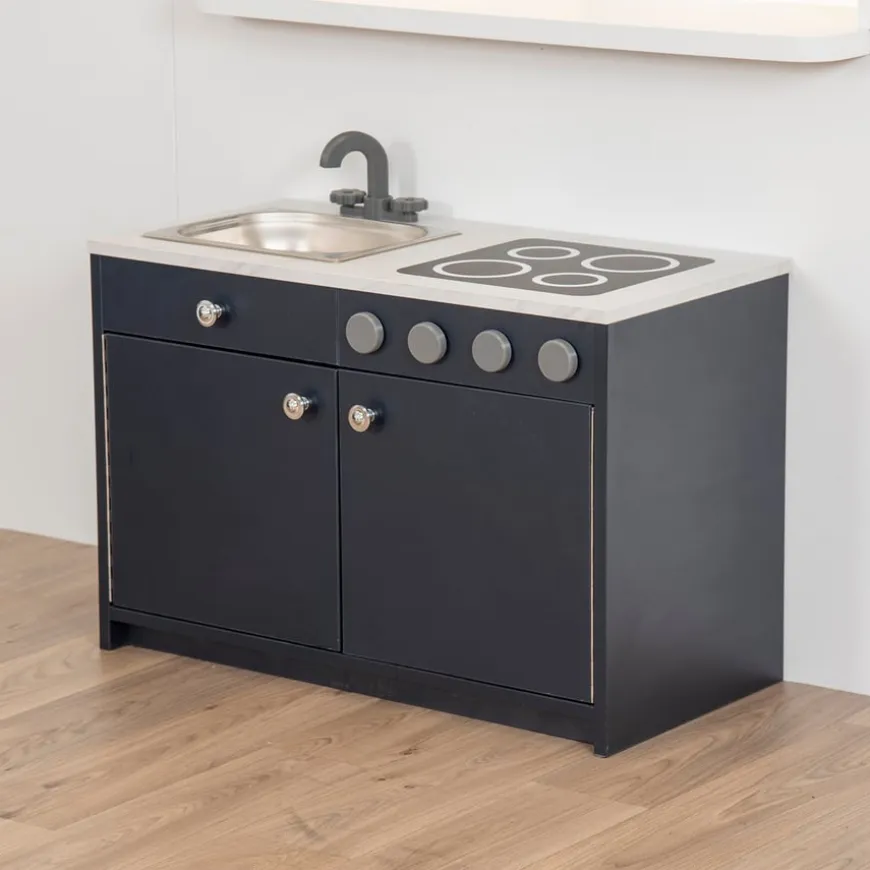 Modern Living Sink and Hob Unit Navy
