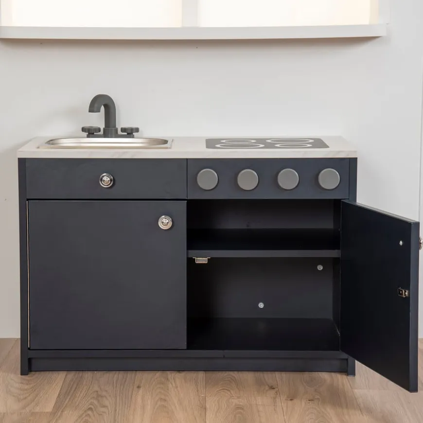 Modern Living Sink and Hob Unit Navy