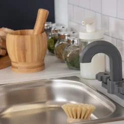 Modern Living Sink and Hob Unit Navy