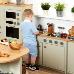 Modern Living Sink and Hob Unit Sage