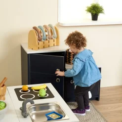 Modern Living Toddler Kitchen Set Navy 5 Piece