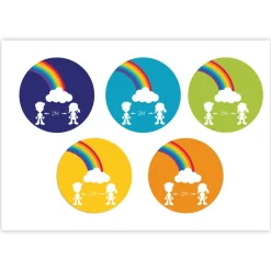 2M Social Distancing Strip Floor Stickers 5pk