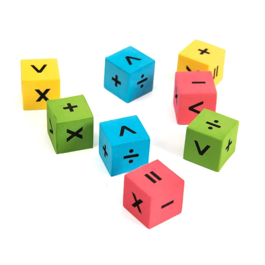 Multi Coloured Foam Silent Dice