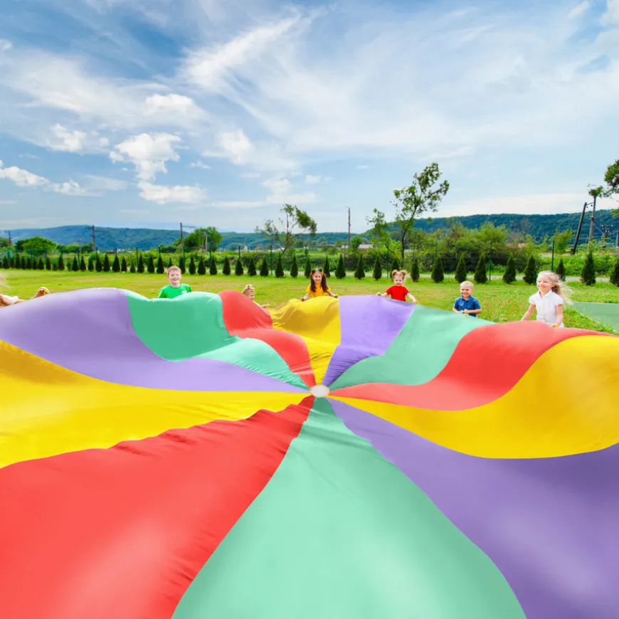 Multicoloured Playground Parachute 24 Handle 20ft
