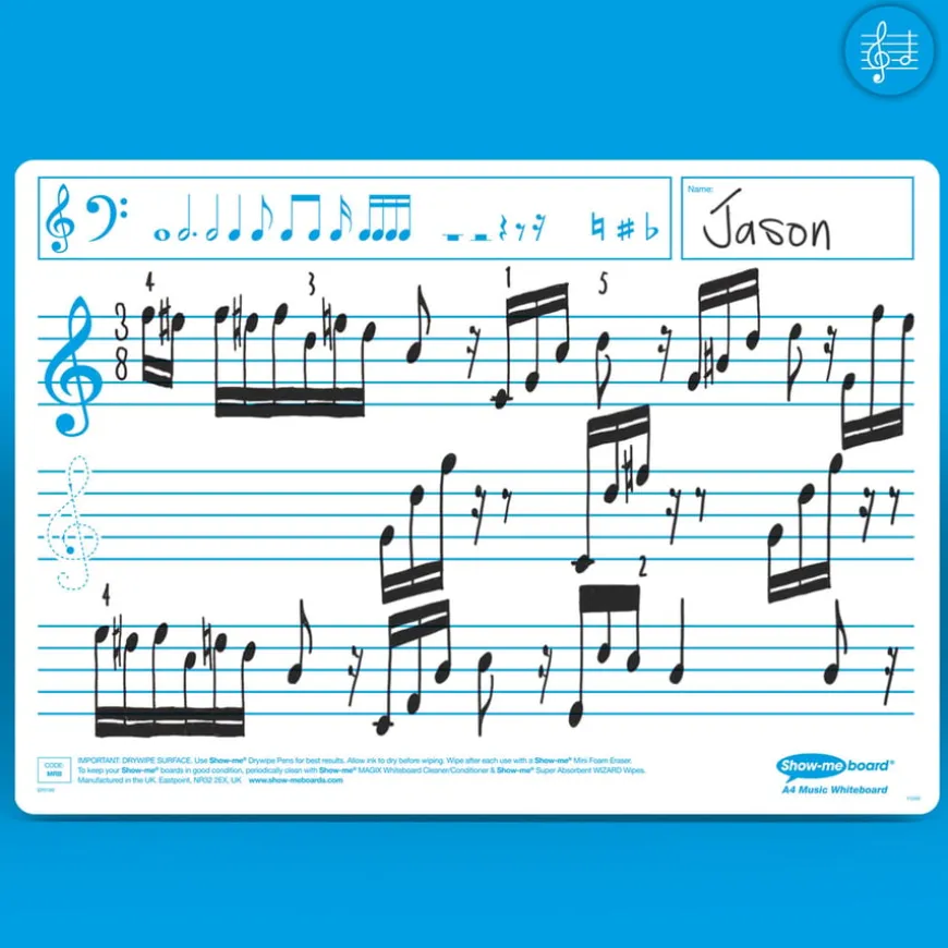 Music Stave Whiteboard Class Set 105 Pieces