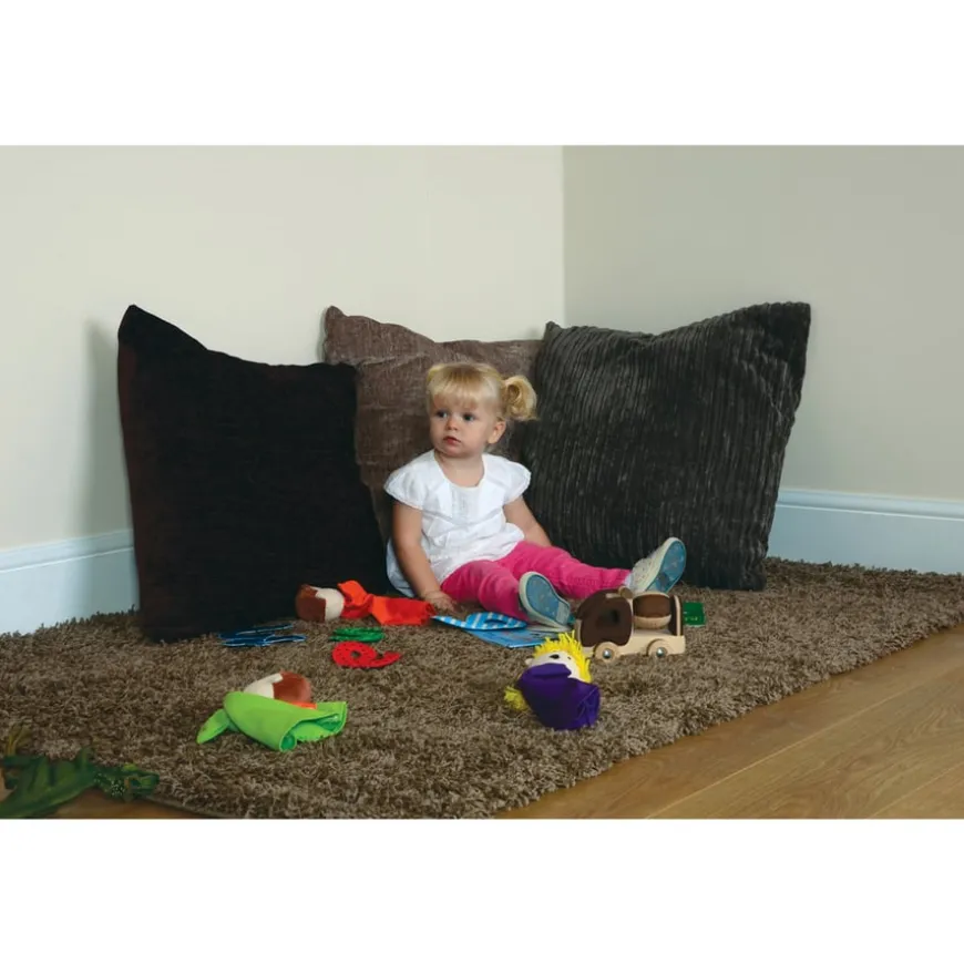 Natural Shades Textured Big Cushions 3pk