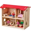 Natural Wooden Doll's House and Furniture