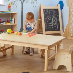 Natural Wooden Folding Early Years Table