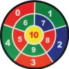 Number Dartboards Adhesive Balls and Targets 3pk