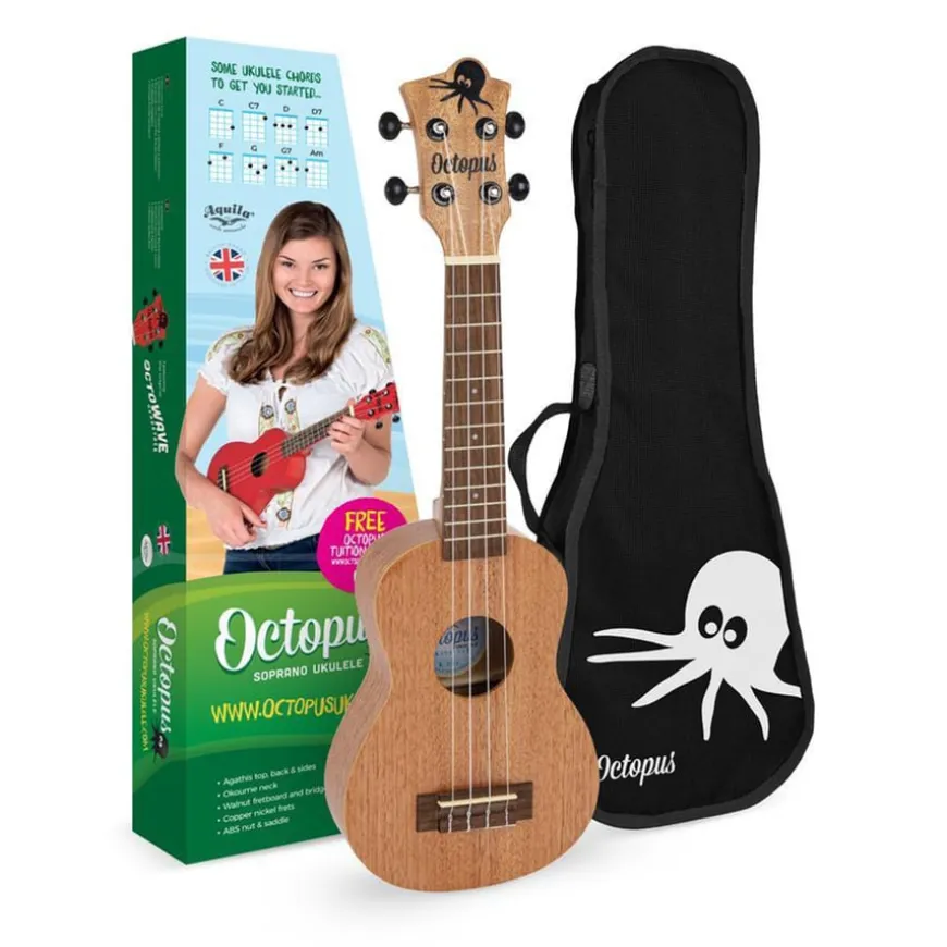 Octopus Soprano Ukulele Assorted 12pk