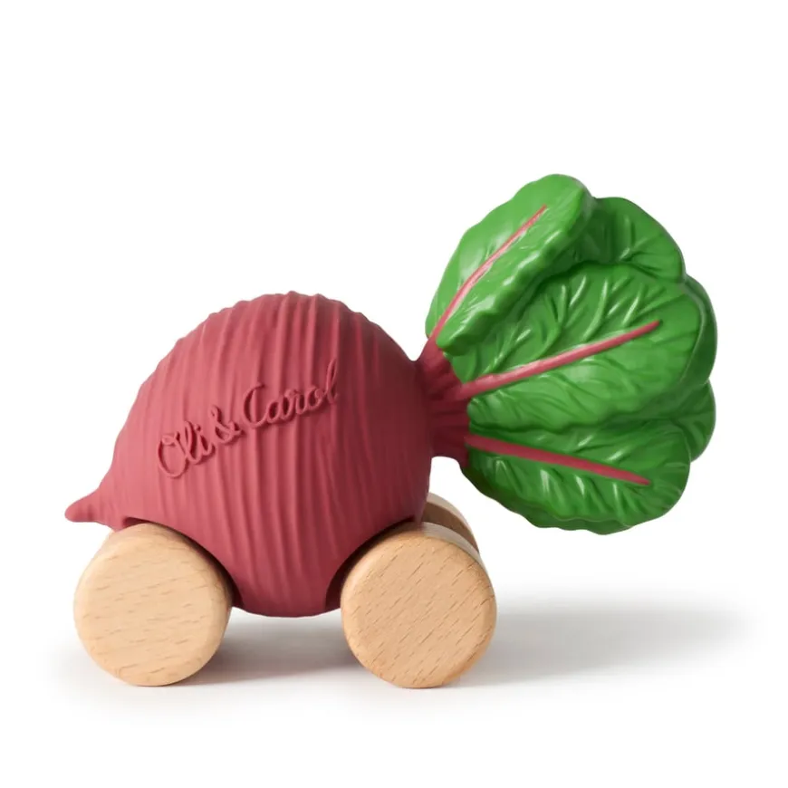Oli & Carol Rubber Fruit & Vegetable Vehicles 6pk