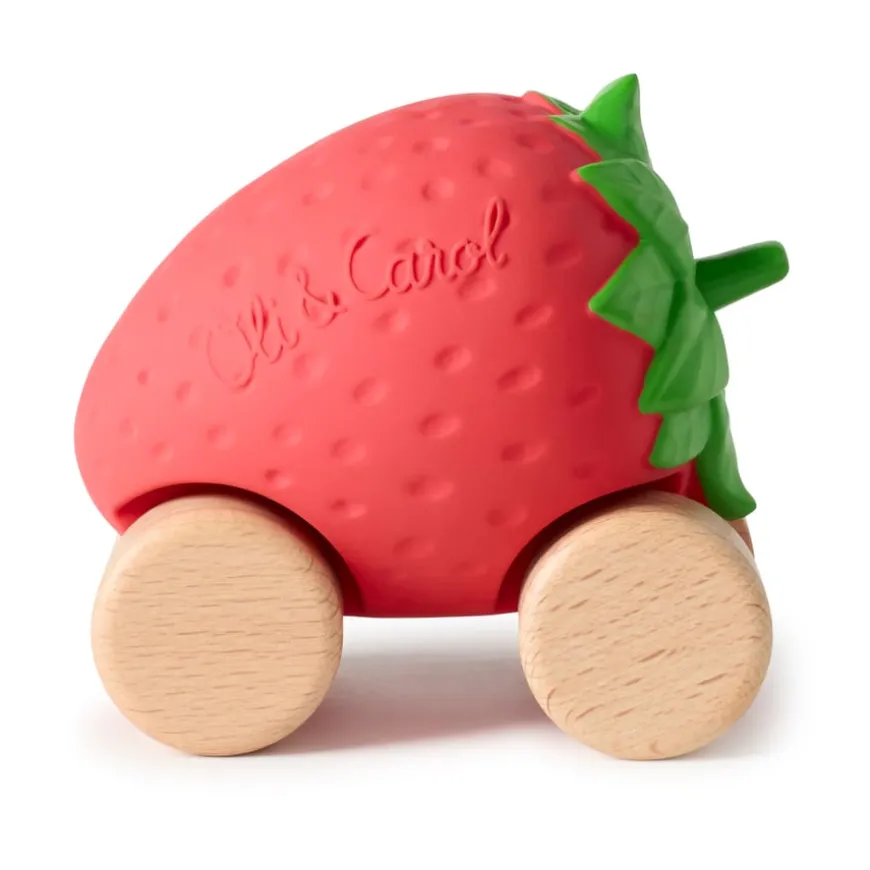 Oli & Carol Rubber Fruit & Vegetable Vehicles 6pk