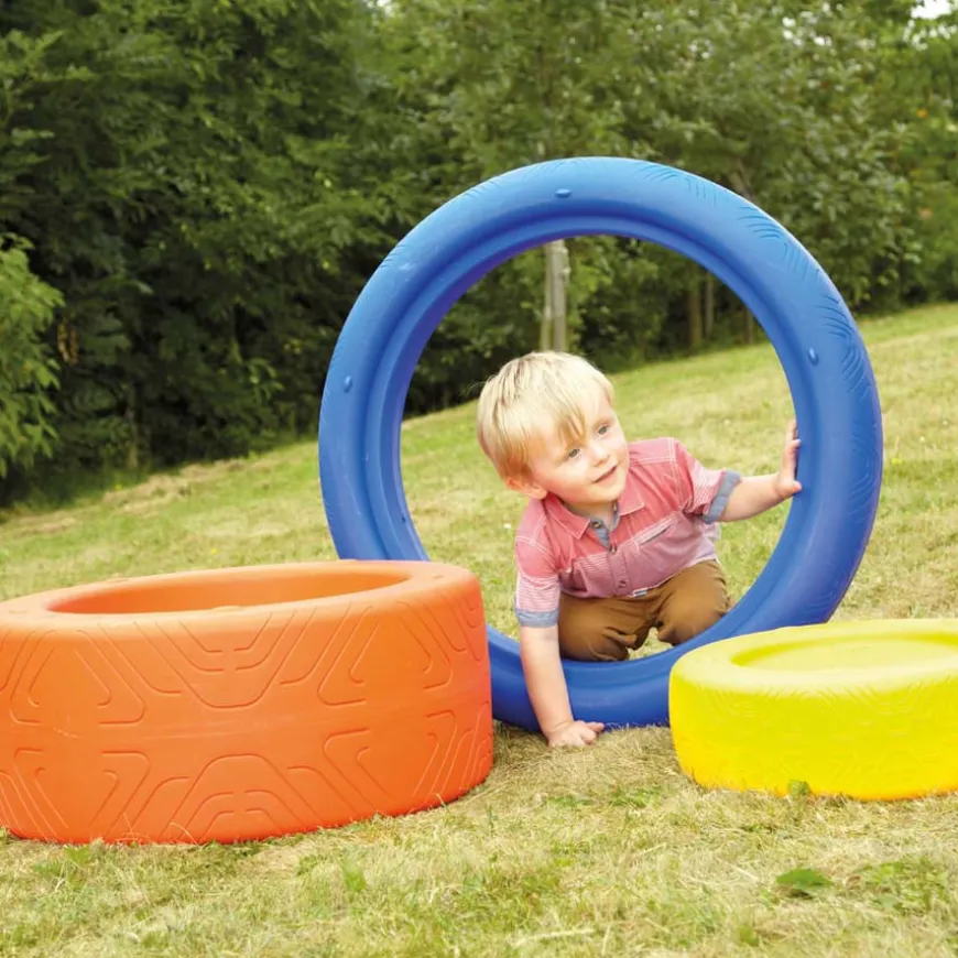 Outdoor Colourful Tyres 3pk