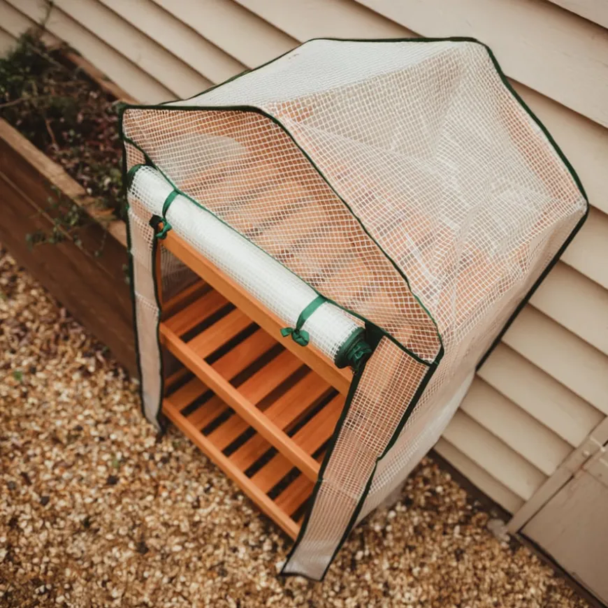 Outdoor Greenhouse with Cover H122 x W67 x D47cm