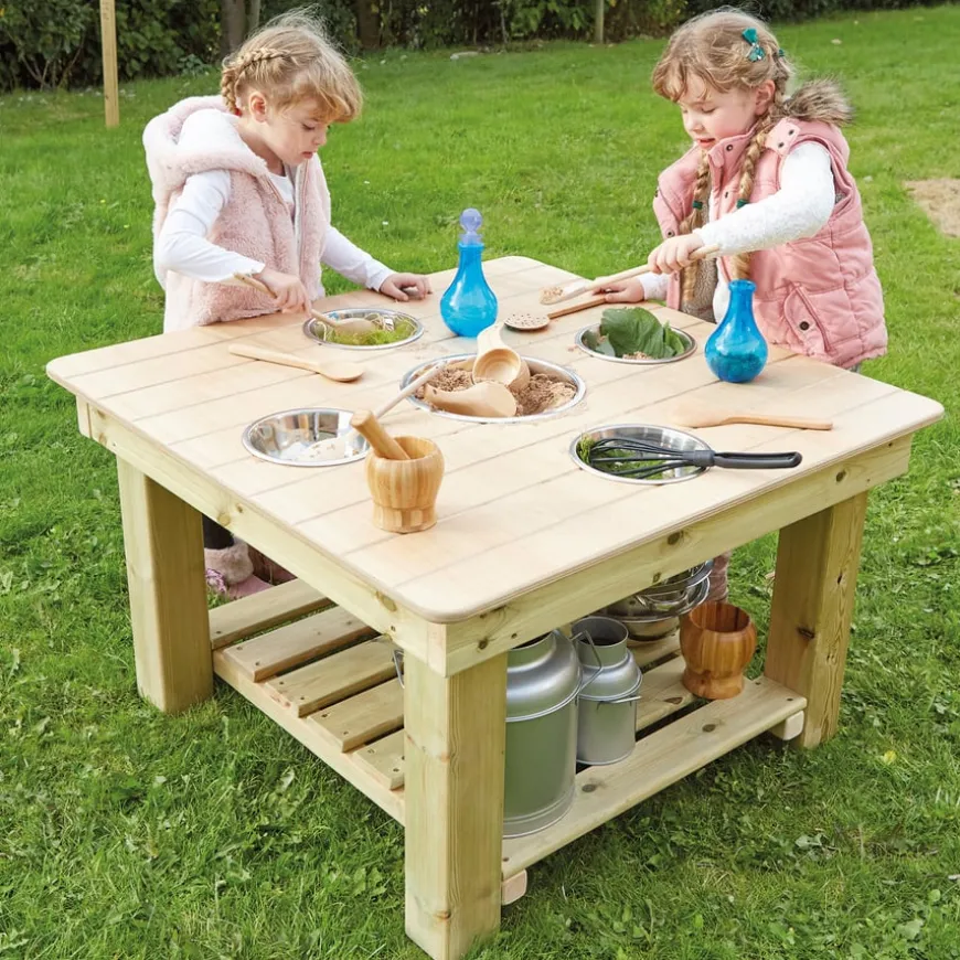 Outdoor Messy Activity Wooden Table H60 x W98 x D98cm