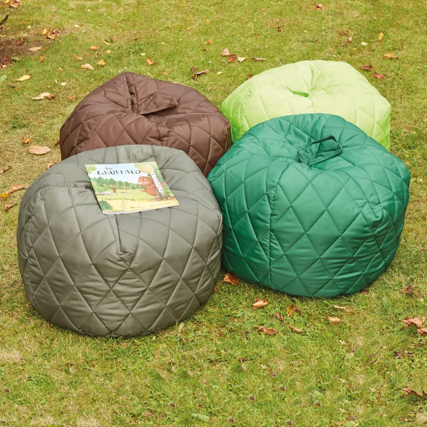 Outdoor Quilted Beanbags 4pk