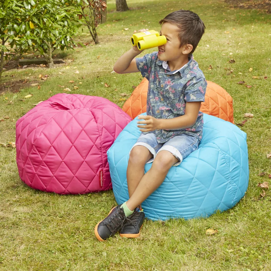 Outdoor Quilted Beanbags 4pk