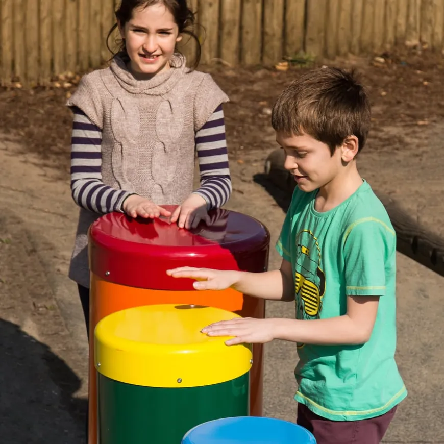 Outdoor Rainbow Samba Drums 5pk