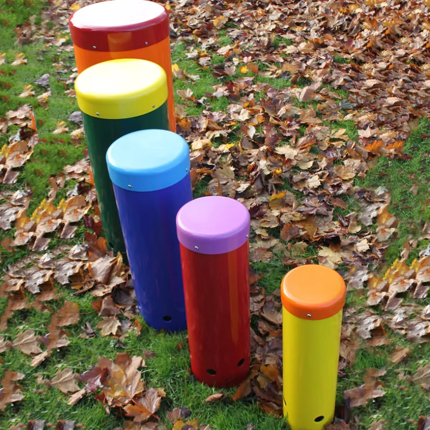 Outdoor Rainbow Samba Drums 5pk