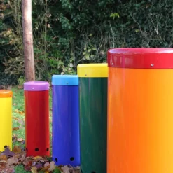 Outdoor Rainbow Samba Drums 5pk